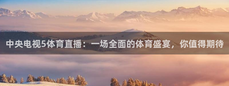 中央电视5体育直播：一场全面的体育盛宴，你值得期待